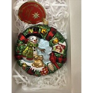 Christopher Radko Rustic Wreath Friends Ornament 1022066 New 2023 collection